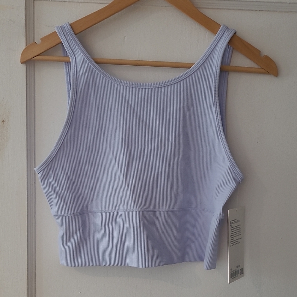 Lululemon Light Blue Ribbed Tank Top, Size 10